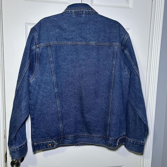 Danbury Mint Men Large Plaid Lined Trucker Jean Coat Personalized (JD) Initials - Picture 9 of 9